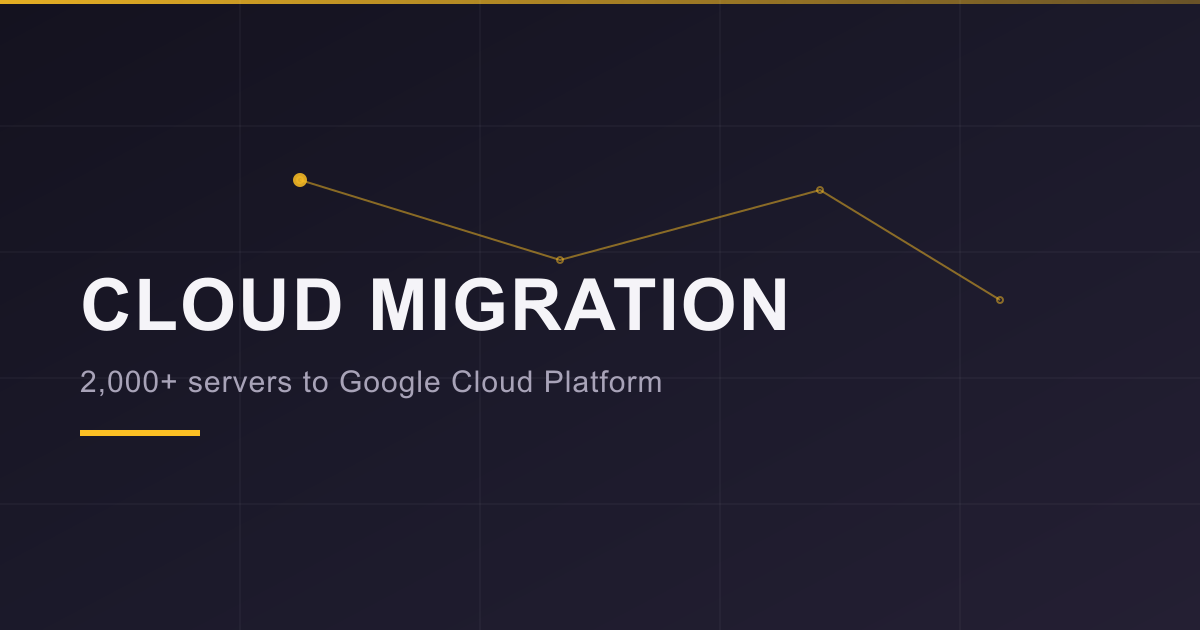 Scale-Out Cloud Migration of 2,000+ Servers to GCP